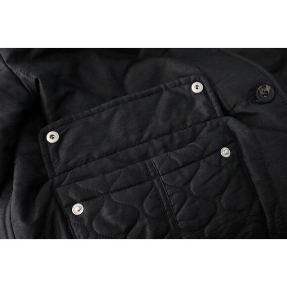 ALLSAINTS Womens 2 Black Foxi Liner Jacket AS354159R Front Button Italian Cloth - Picture 8 of 11